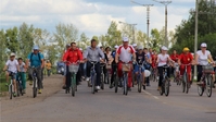 В Красных Четаях проведен юбилейный велопробег